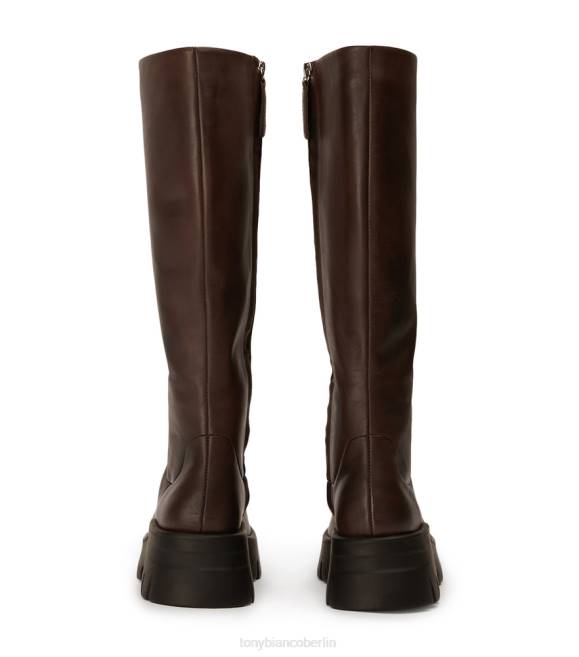 kniehohe Stiefel| de Tony Bianco Frauen Rage-Kalbsstiefel Schokolade Como 4624421